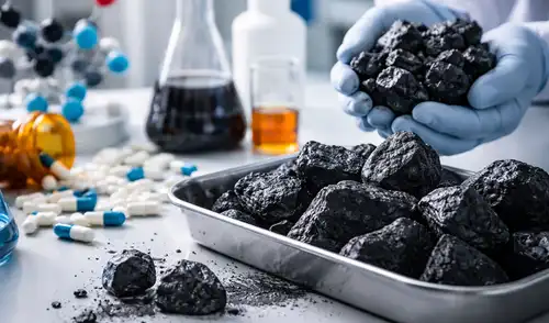 Científicos de la Universidad de Pekín han desarrollado un método innovador que convierte carbón en compuestos farmacéuticos. Foto: ilustración de IA China logra convertir carbón en compuestos clave para medicamentos tras resolver misterio químico de 160 años