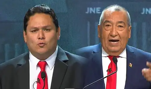 Enrique Valderrama y Mario Vizcarra se enfrentaron cara a cara en el tercer debate presidencial. Enrique Valderrama y Mario Vizcarra se enfrentaron cara a cara en el tercer debate presidencial.