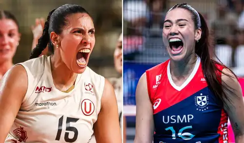 Universitario y San Martín se enfrentan este domingo 29 de marzo por las semifinales. Foto: Liga Peruana de Vóley/composición LR Universitario y San Martín se enfrentan este domingo 29 de marzo por las semifinales. Foto: Liga Peruana de Vóley/composición LR