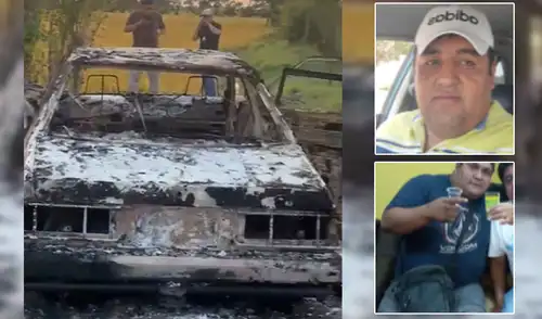 Presuntas víctimas fueron halladas junto a un automóvil calcinado. Foto: composición LR.