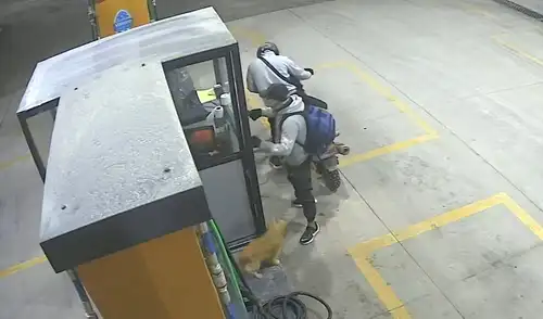 Sujetos armados asaltaron estación de servicio el jueves 26 de marzo. Foto: difusión. Sujetos armados asaltaron estación de servicio el jueves 26 de marzo. Foto: difusión.