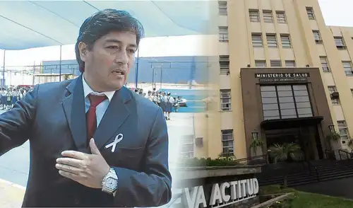 Constantino Vila fue retirado de EsSalud tras revelarse que contaba con una orden de captura en su contra. Foto: composición LR Minsa | EsSalud