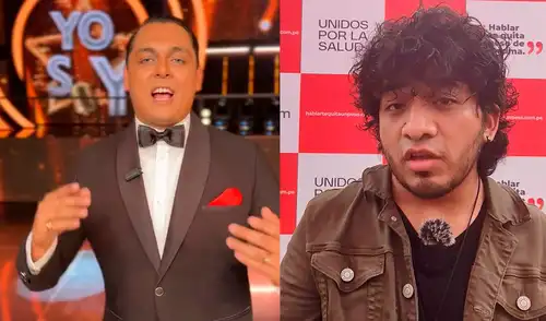 Cerati de 'Yo soy' lamenta haber expuesto al imitador de Sinatra: “Mi actitud no estuvo bien”. Foto: Latina/Sandy Carrión-La República Fernando Sosa, imitador de Cerati en ‘Yo soy’, se arrepiente de haber explotado contra el doble de Frank Sinatra: “Mi actitud no estuvo bien”