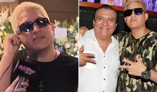 Hijo de Manolo Rojas brindó sus palabras en homenaje a su padre. Foto: composición LR/América TV Hijo de Manolo Rojas