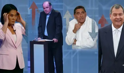 Las encuestas salieron luego de la primera fecha de debates presidenciales. Foto: Composición con IA/LR Encuestas presidenciales 2026