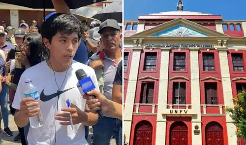 Alumnos exigen que representantes de la UNFV atienda sus quejas. UNFV