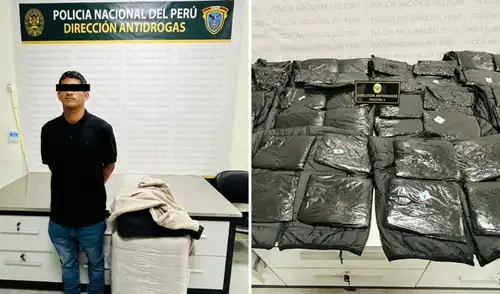 Hombre es detenido en aeropuerto Jorge Chávez con droga valorizada en más de S/1.000.000 con destino a Londres