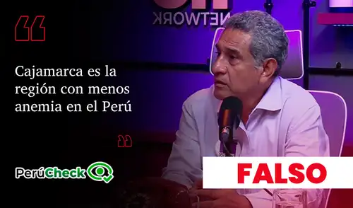 Según la Encuesta Demográfica y de Salud Familiar 2025, la anemia infantil en Cajamarca es del 27.6%, posicionándose como la sexta región con menor incidencia en el país.