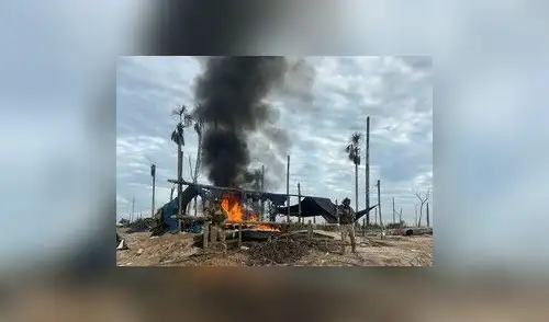 Destuyen 27 campamentos de mineros ilegales en Madre de Dios.