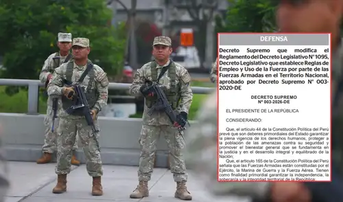 Ejecutivo exime de responsabilidad penal a militares en cumplimiento de su deber mediante decreto.