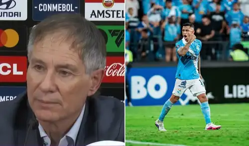 Ariel Holan elogió a Yoshimar Yotún tras el partido por Copa Libertadores. Foto: Jax Latin Media/Conmebol/composición LR