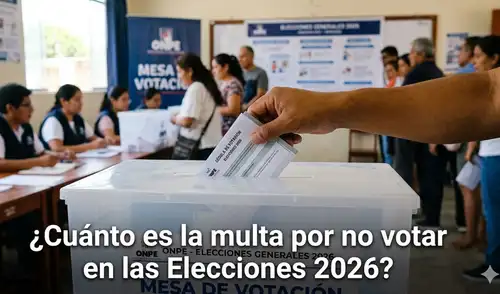 Los peruanos que no vayan a votar este domingo 12 de abril se llevarán una multa. (Foto: Nano Banana de Gemini)