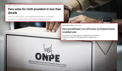 "Su noveno presidente en una década": Así informan los medios internacionales los resultados de las elecciones 2026 en Perú