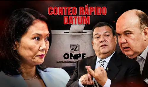 Conteo rápido fue compartido por la encuestadora Datum. Foto: Composición/LR