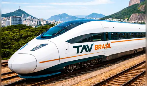 La construcción comenzará en 2027 tras una etapa de planificación detallada. Foto: IA. Tren más rápido, América Latina, Brasil