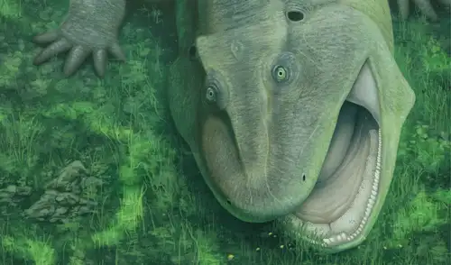 Ilustración artística que muestra cómo podría haber sido la especie recientemente descrita, Tanyka amnicola . Foto: Vitor Silva Ilustración artística que muestra cómo podría haber sido la especie recientemente descrita, Tanyka amnicola . Foto: Vitor Silva