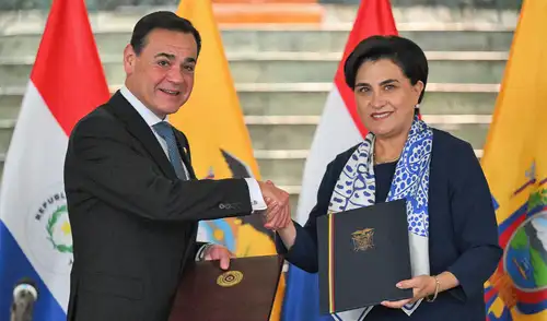 La demanda no fue respondida de forma inmediata ni concluyente por parte de Asunción. Foto: AFP. Ecuador insta a Paraguay a declarar a 'Los Choneros', 'Los Lobos' y otras estructuras criminales como grupos terroristas