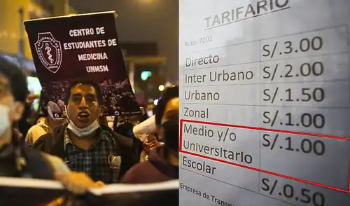 Estudiantes de 17 universidades convocan a una movilización nacional el 22 de abril en protesta por el alza de tarifas de transporte y el incumplimiento del medio pasaje universitario. Estudiantes de 17 universidades convocan a una movilización nacional el 22 de abril en protesta por el alza de tarifas de transporte y el incumplimiento del medio pasaje universitario.
