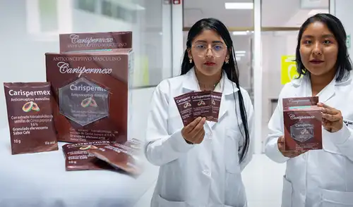 La investigación fue realizada por Jovita Baltazar, Nadia Gisela Janco y Cristyane Laura, alumnas de octavo semestre de Bioquímica y Farmacia. Foto: UNIFRANZ