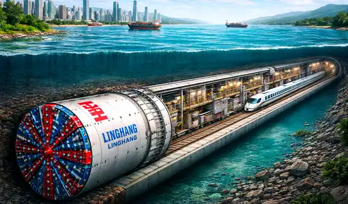 La enorme perforadora china destaca como una perforadora de escudo colosal con un diámetro de 15 metros, que albergaría dos vías de tren.