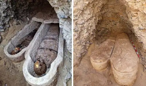 Arqueólogos descubren en Egipto momia romana con papiro de La Ilíada de Homero y lenguas de oro en tumba antigua