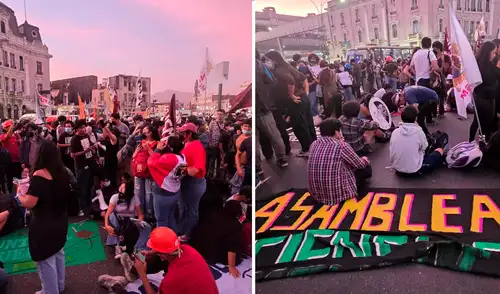 Universitarios se dirigieron hacia la Plaza San Martín, en donde continuaron con la protesta por el incumplimiento del medio pasaje.