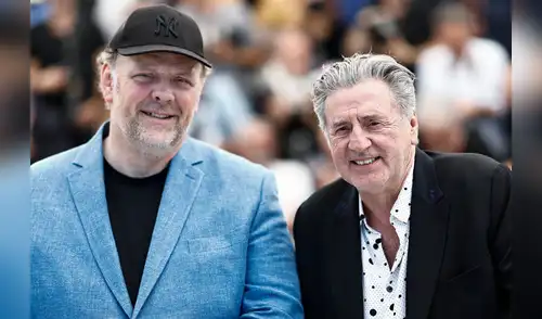 Grégory Gadebois y Daniel Auteuil, de “Presunción de inocencia” (“Le Fil”) en el Festival de Cannes 2024. Foto: AFP.