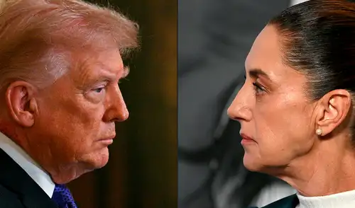 Donald Trump, Claudia Sheinbaum, dos agentes de la CIA, México