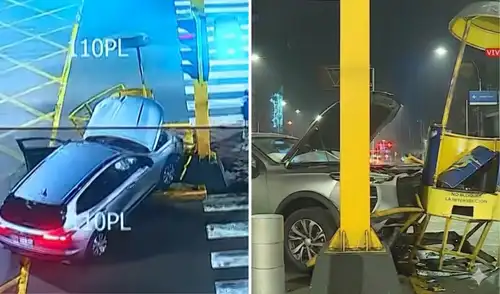 Camioneta esquivó a motocicleta eléctrica que no habría respetado la luz roja