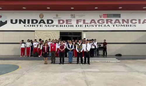 En esta actividad, los jóvenes aprendieron sobre el proceso de flagrancia delictiva. Fuente: Difusión.