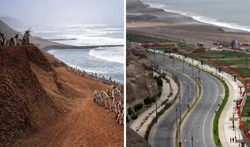 Cambios en la bajada hacia la playa Marbella