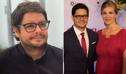 Gian Piero Díaz y su esposa