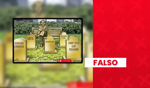 La República no publicó una caricatura que resalte los presuntos logros de Fujimori.