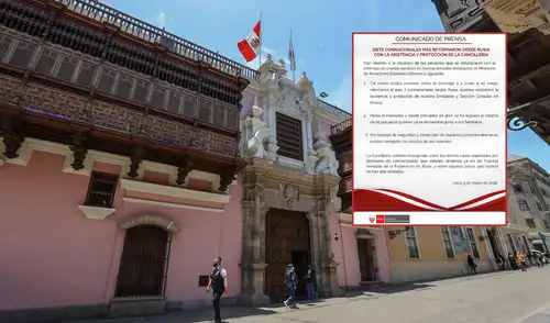 Cancillería informó del retorno de peruanos desde Rusia. Foto: composición LR Cancillería
