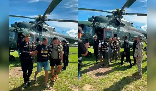 Minero ilegales detenidos en la Reserva Nacional de Tambopata.