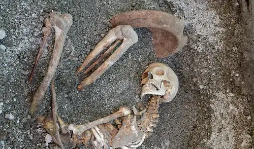 El hombre, de unos 30 años, fue encontrado justo a las afueras de Pompeya. Foto: Parque Arqueológico de Pompeya.