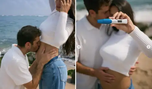La creadora de contenido se mostró muy emocionada junto a su pareja.