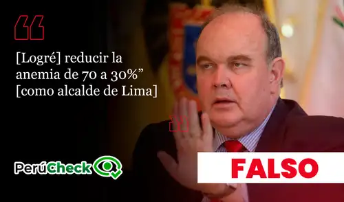 López Aliaga no redujo la anemia de 70% a 30% en Lima Metropolitana.