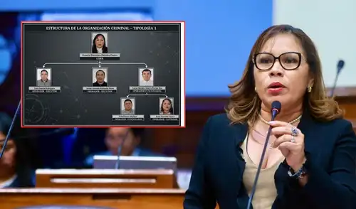 Francis Paredes es acusada de liderar red criminal | Composición: LR. Francis Paredes es acusada de liderar red criminal