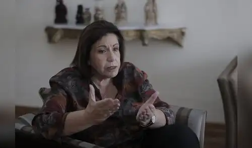 Lourdes Flores en su casa de San Isidro
