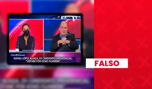 Es falso que López Aliaga haya mostrado su respaldo a Keiko Fujimori.