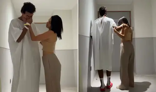 El modelo se quebró al ser ayudado a caminar por su pareja, la actriz Sirena Ortiz. Foto: Composición LR/Instagram. El modelo se quebró al ser ayudado a caminar por su pareja, la actriz Sirena Ortiz.