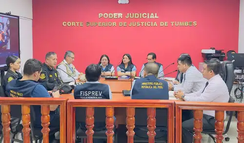 El encuentro reunió a autoridades de la PNP, Fiscalía y Migraciones. Fuente: facebook.