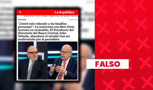 ¡CUIDADO! Clonan web de La República para difundir entrevista falsa de Julio Velarde y cometer estafas
