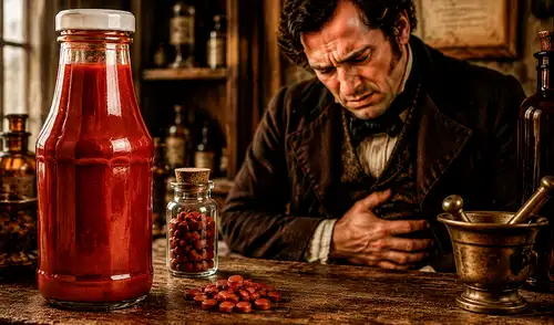 Su origen se remonta a la primera receta documentada en 1812, cuando médicos promovieron el kétchup concentrado como tratamiento.