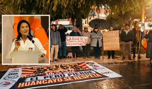 Ciudadanos protestan por visita de Keiko Fujimori en Huancayo: "Aquí la repudiamos" Ciudadanos protestan por visita de Keiko Fujimori en Huancayo: "Aquí la repudiamos"
