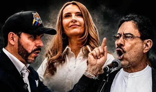 Colombia también atraviesa una polarización histórica con liderazgos como Iván Cepeda y Abelardo de la Espriella. Foto: Composición LR/IA. Iván Cepeda, Abelardo de la Espriella, Paloma Valencia, Elecciones en colombia, colombia, gustavo petro, colombia 2026, elecciones presidenciales, colombia
