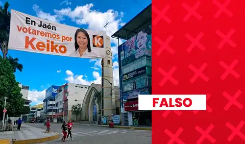 Supuestos carteles de apoyo y rechazo a Keiko Fujimori en Jaén son falsos: imágenes fueron generados con IA