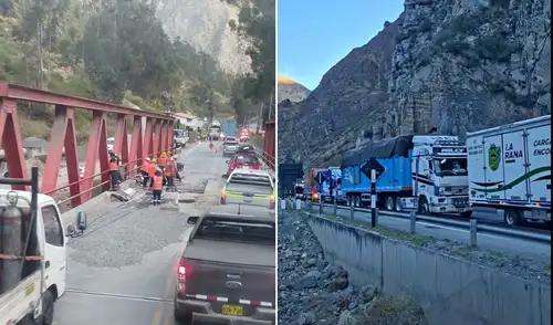 Congestión vehicular en Carretera Central por restricción en puente Tamboraque III