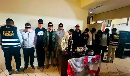 Las detenciones se llevaron a cabo durante un operativo del Escuadrón Verde de la Policía Nacional del Perú.